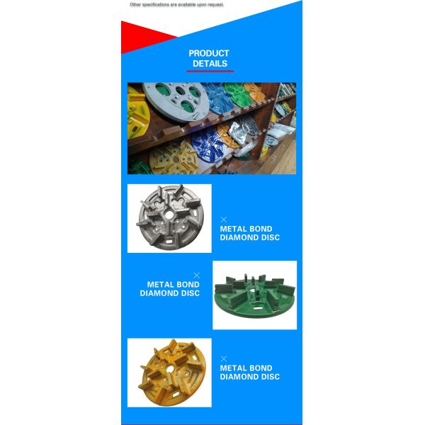 Металлическая связь бриллиантовая шлифовальная плита для гранитного камня 6 