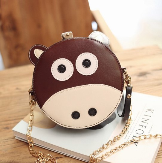 Buns national wind hit the color shoulder bag cute animal chain new women Messenger