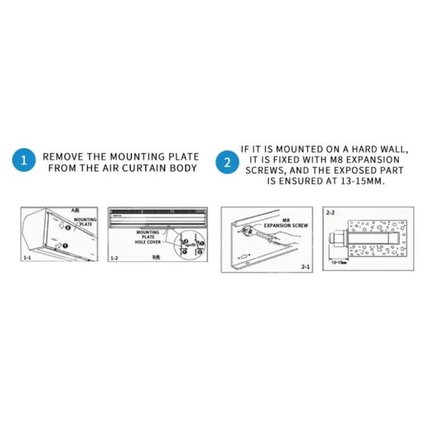 200CM Freezer Door 4300CFM Cold Room Air Curtain