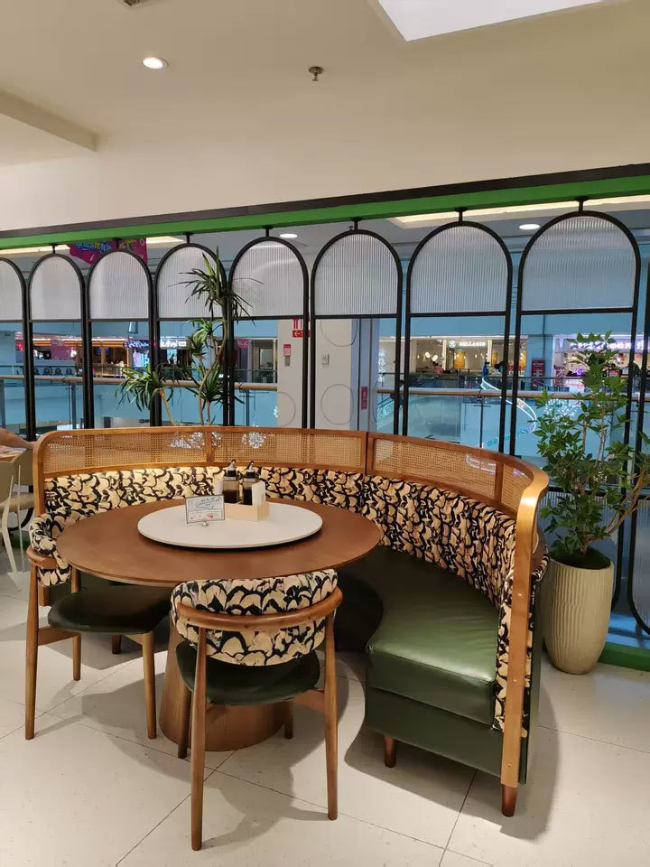 Durable Modern Wood Frame 6-Seater Eco-Friendly Restaurant Booth Seats for Commercial Use