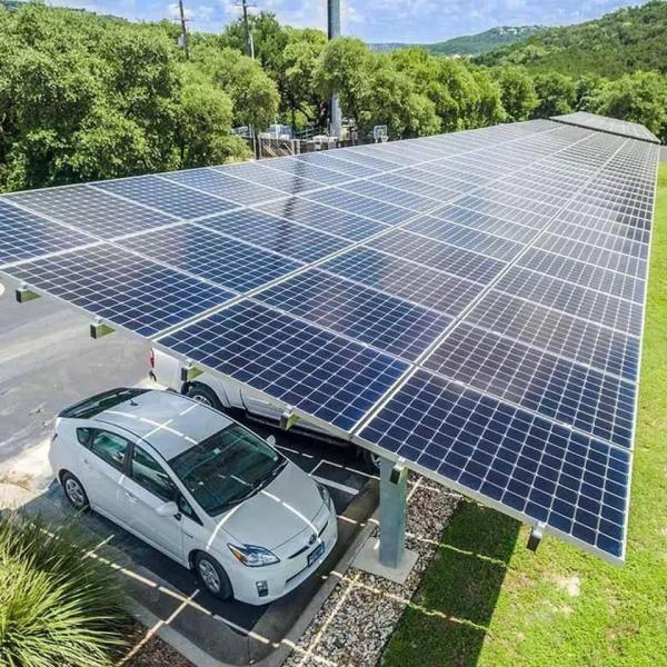 9kw Alemanha Solar Carport Instalação fácil Alu Carregamento 25 anos Duração de vida Fornecimento direto