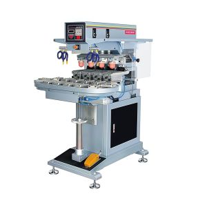 High Efficiency Rotary Belt 4 Color Semi Automatic Pad Printer Machine