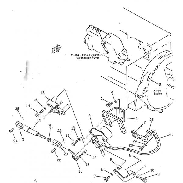 7824-30-1600 commande de puissance de moteur électrique des pièces de rechange 6D95 de l'excavatrice PC200-5