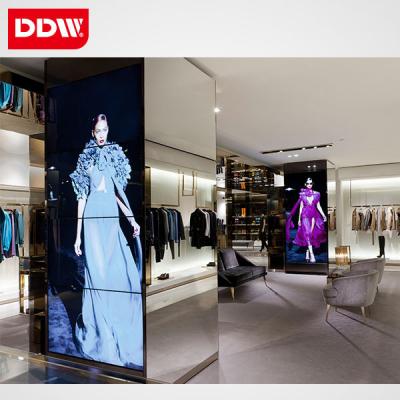 Wall mount LCD video wall with front access open door video wall rack