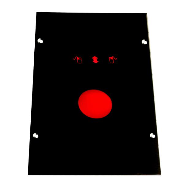 USB IP65 は 38mm のカメレオンによってバックライトを当てられるトラックボール ポインティング デバイスを防水します