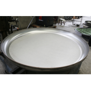 Partially Polished Flat Dished Head with 1410mm Diameter and 5mm Thickness for