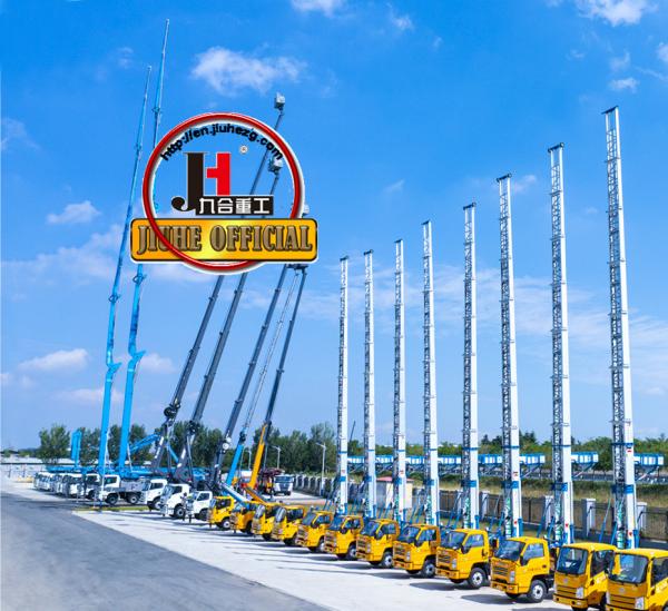 China Hot Sale JIUHE/JH 28m 32m 36m 45m 65m Aerial Ladder Truck Mobile Elevator High Work Platform For Turkey