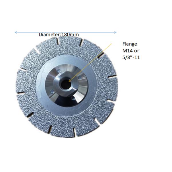 7 Inch Vacuum Brazed Diamond Cutting Blade Both Side Coated 180MM * M14
