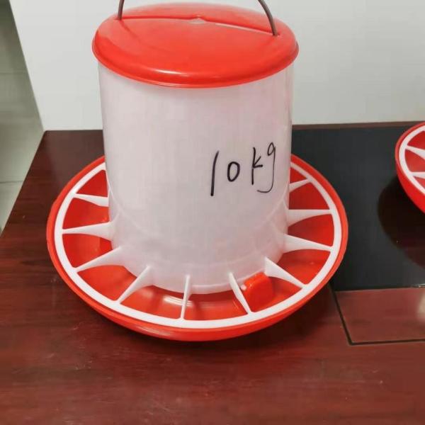 Comedouro de plástico para aves, balde, bebedouro de água, equipamentos agrícolas, automático, 10kg, comedouro para frangos