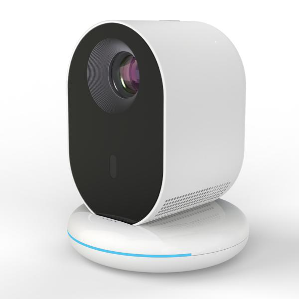 C1 White Cordless Mini Projector 20000mAh Lithium Battery Smart Android Projector