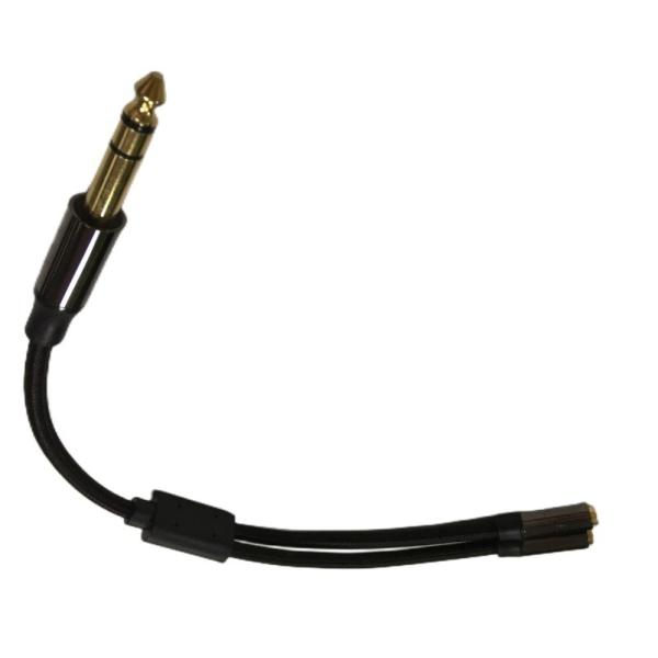 1 / 4 дюймовый наушники разделитель кабеля сборка 2 женского на 1 мужского аудио кабеля