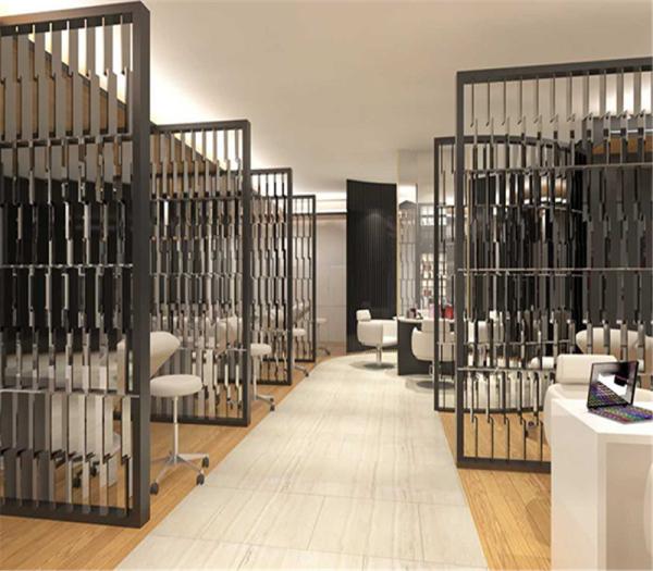hotel indoor stainless steel screen room divider metal door partition made in china