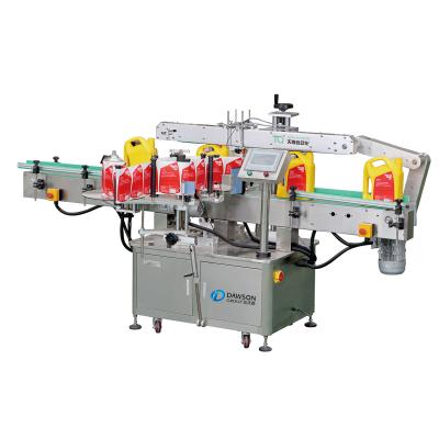 Quadrado plástico automático completo da garrafa e máquina de etiquetas redonda da etiqueta para o lado e o círculo dobro