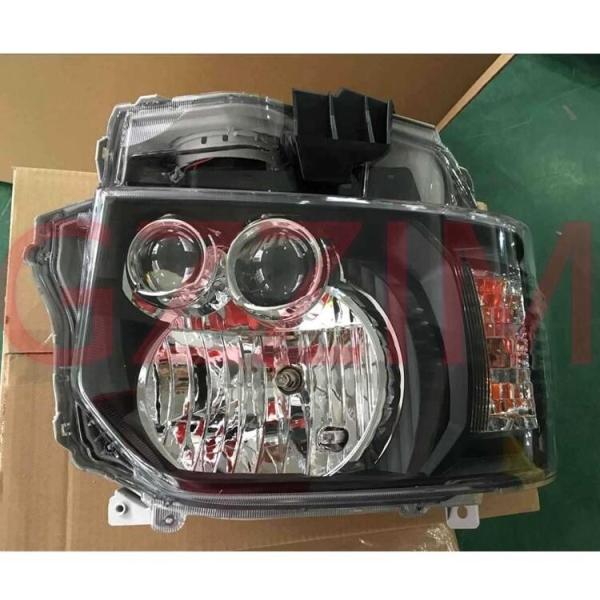 Lâmpadas de cabeça HID de remodelação de plástico ABS preto para automóveis para Toyota Hiace 2014