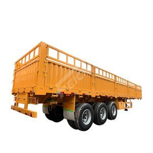 Feichi 3 Axle Dump Tipping Semi Truck Trailer Heavy Duty Trailer 60 Ton Hydraulic High Hurdle End Rear Tipper Dump Semi Trailer