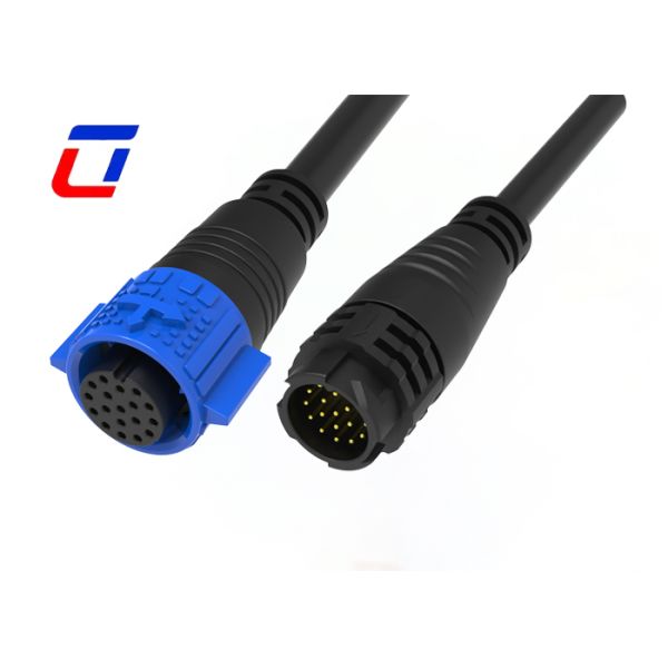 Connecteur circulaire à 18 broches M19 fil à fil Connecteurs électriques à verrouillage rapide extérieur