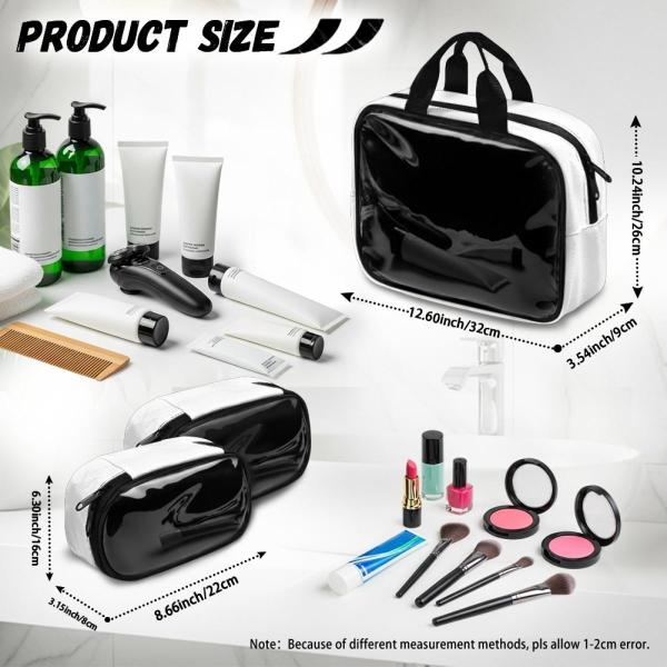 Travel Toiletry Bag for Women, Makeup Bag& Cases, Waterproof Makeup Organizer, Large Capacity Outdoor Travel Toiletries And Cosmetics Bag Three Piece Set Customization Convenient Storage Bag