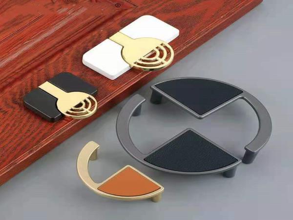 2pcs free shipping Sweden Style Furniture Handle  Kitchen CLeather  Pulls cupboard brown leather handle