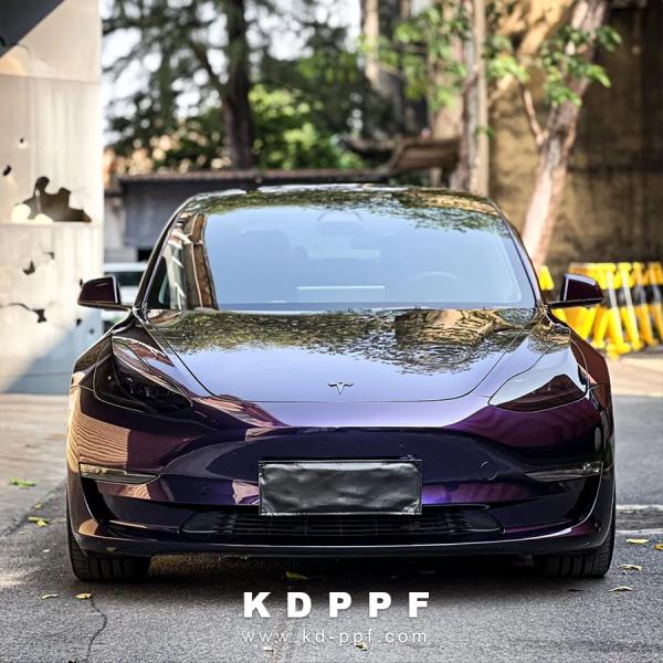 Pearl Purple Oil Chemical Resistant Color Paint Protection Film Heavy-Duty TPU PPF with Air Release Technology for Easy Installation 