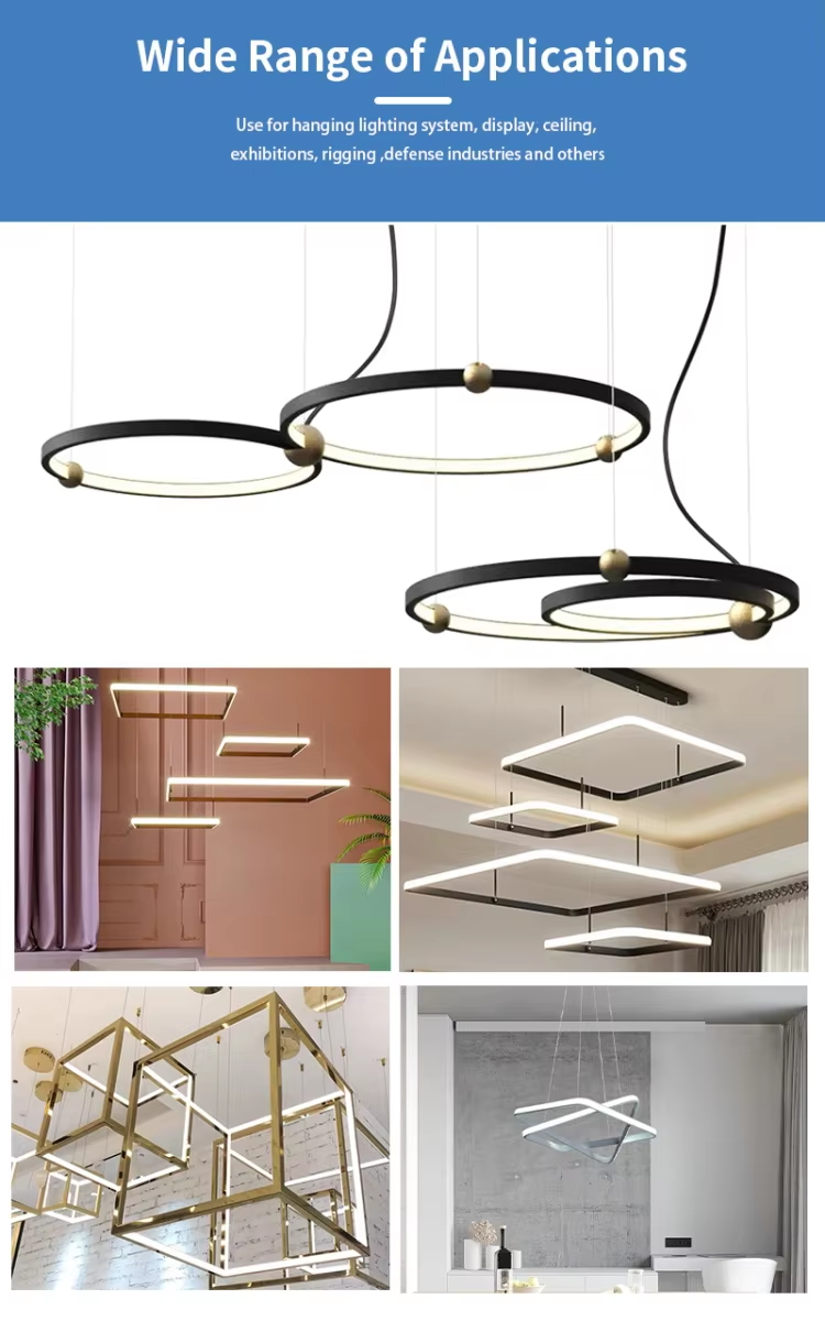 Lighting Suspension System Wire Rope Connector Durable Ceiling Hanging Clip Brass Adjuster Custom Industrial Hardware Fitting For Commercial Lamp Installation