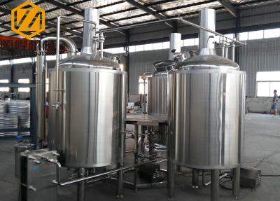 304 SS Beer Brewing System 3HL Steam Heating Glycol Cooling For Brewery