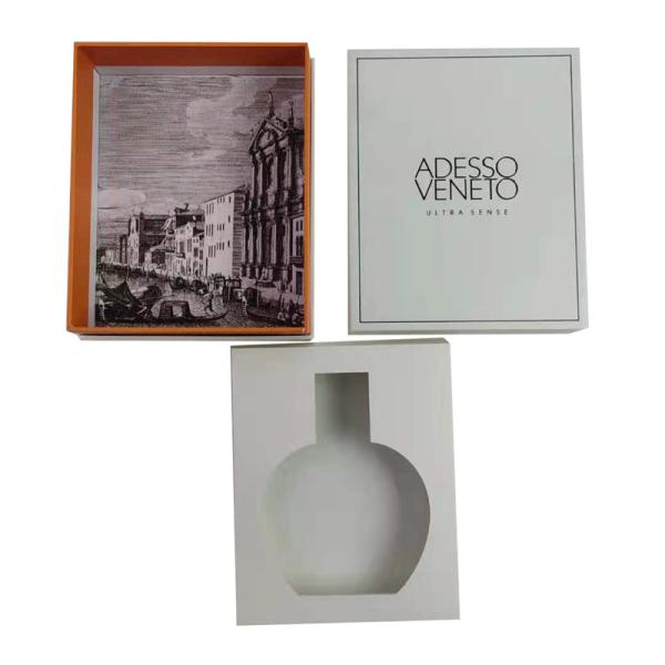 Embossing Printing Rigid Cardboard Boxes Pink Luxury Perfume Box Packaging