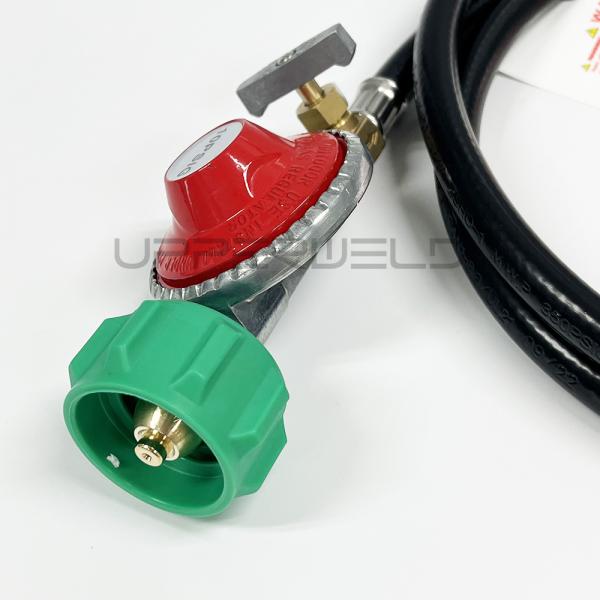 Regulador de propano de antorcha de soldadura de goma 0-5PSI Ajustable con manguera y válvula de GLP de 5FT