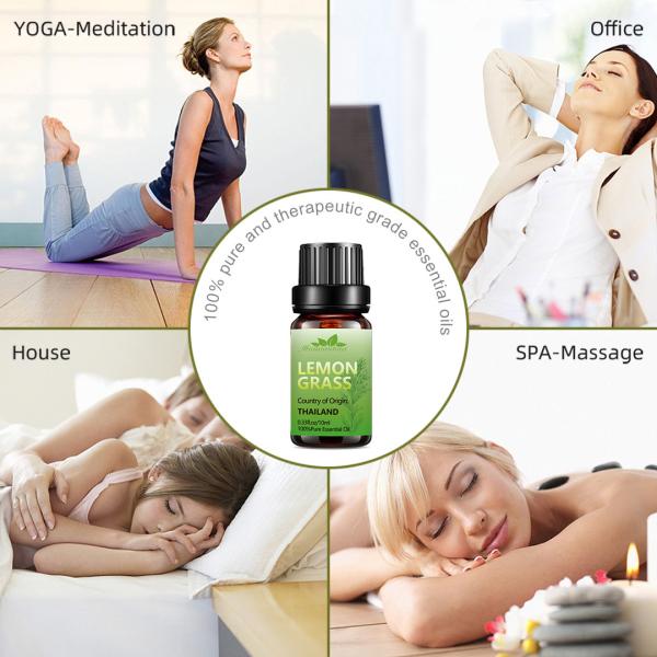 20ml Lemongrass 100% Pure Plant Essential Oil USDA OEM / ODM For Face Body Care