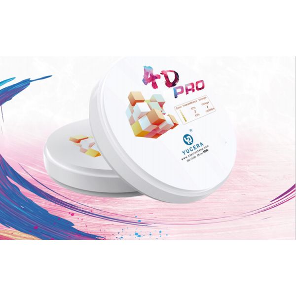 Best Selling Yucera 4d Pro Multilayer Zirconia Disc Ceramic  for Cad Cam for CE ISO for Lab