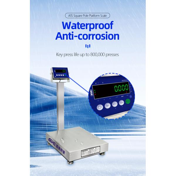 Weighing A1S Square Pole Industrial Platform Scale 60cm*80cm Stainless Steel Waterproof