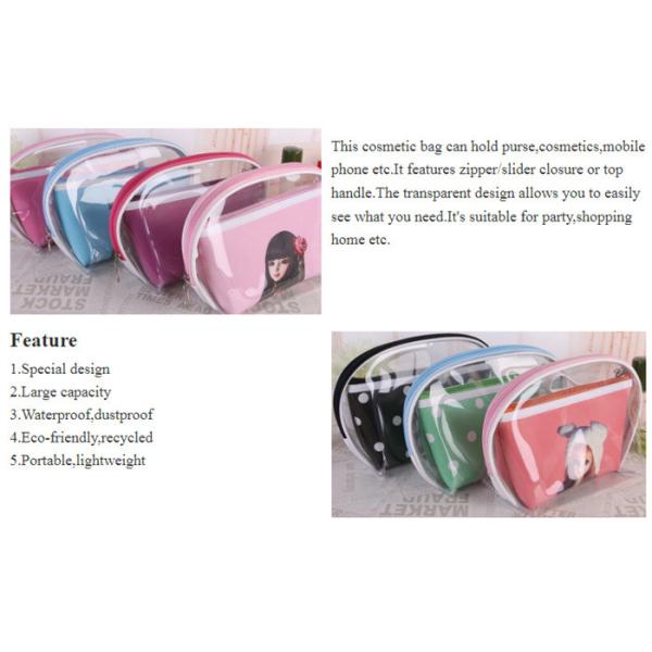 Ресиклабле сумки ПВК Ресеалабле упаковывая с хранением косметики красоты молнии