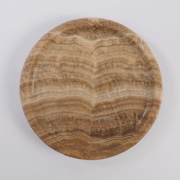 Luxury Natural Marble Round Tray - Modern Design Centerpiece for Interior Decor