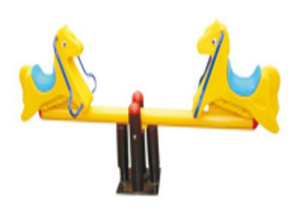 Yellow Color Fashion Design Seesaw Play Equipment , Seesaw Garden Toys