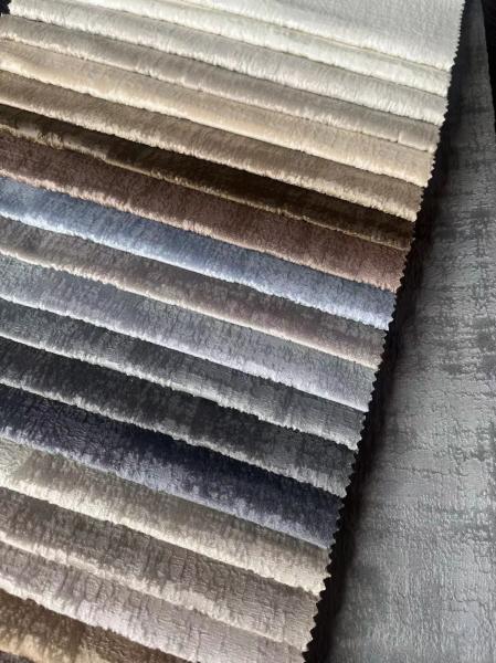 100% Polyester Luxury Curtain Fabric Bronzed Velvet Fabric For Home Decoration