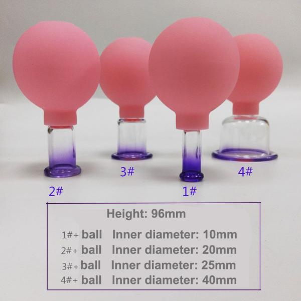 96mm Height Chinese Traditional Glass Cupping Massage Therapy Vacuum Cupping Machine for Face Safe and Effective Therapy