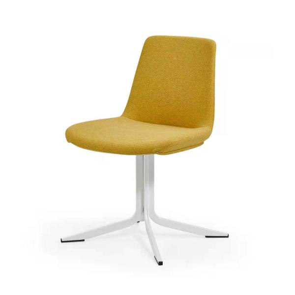 NO Folded Office Fashion Sofa Chair with Metal Legs and Multi-color Fabric Lounge