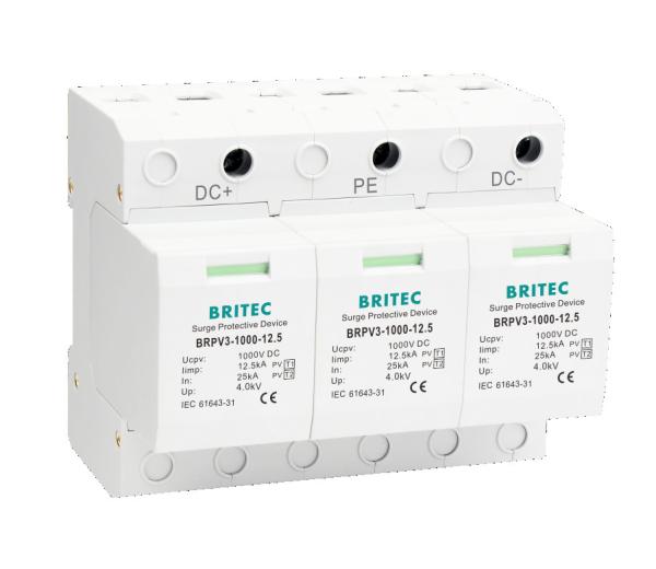 BRPV3-1000 12.5 DCタイプ1 T1 SPD Pv Dc オーバージェス保護装置 Dcオーバージェス抑制器 DC PV 太陽光発電 1000Vオーバージェス保護器 Überspannung schutz 太陽電圧圧抑止