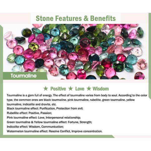 14cm - 16cm Colorful Tourmaline Bracelet Jade Flower Bracelet