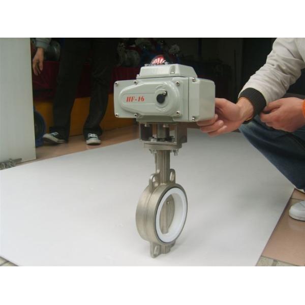EPDM lined Electric Actuator Butterfly Valve For Drink Water , 2