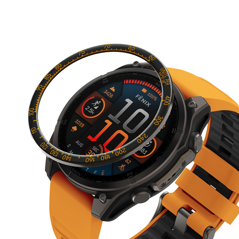Eraysun Metal Bezel for Garmin Fenix 8 51MM 47MM 43MM Smart Watch Time/Speed Scale Frame Protective Ring Bumper