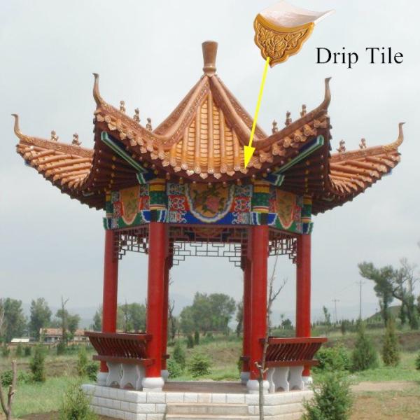 Газебо застеклило дом сада графического дизайна виска конкретных черепиц китайский