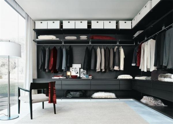 Wooden Furniture Walk In Closet Wardrobe / Organizer With Functional Accessories
