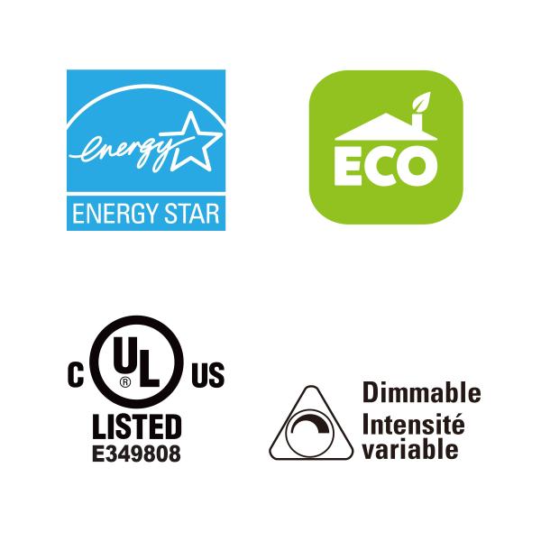 5.5W(40W Equival) Energy-star LED Bulb ES Type E26 Lamp Base 120V UL/cUL 2700K 450Im 25000Hrs lift span Bright white