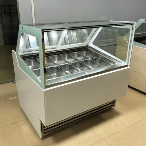 Single Door Popsicle Gelato Ice Cream Display Cabinet Upright Fan Cooling