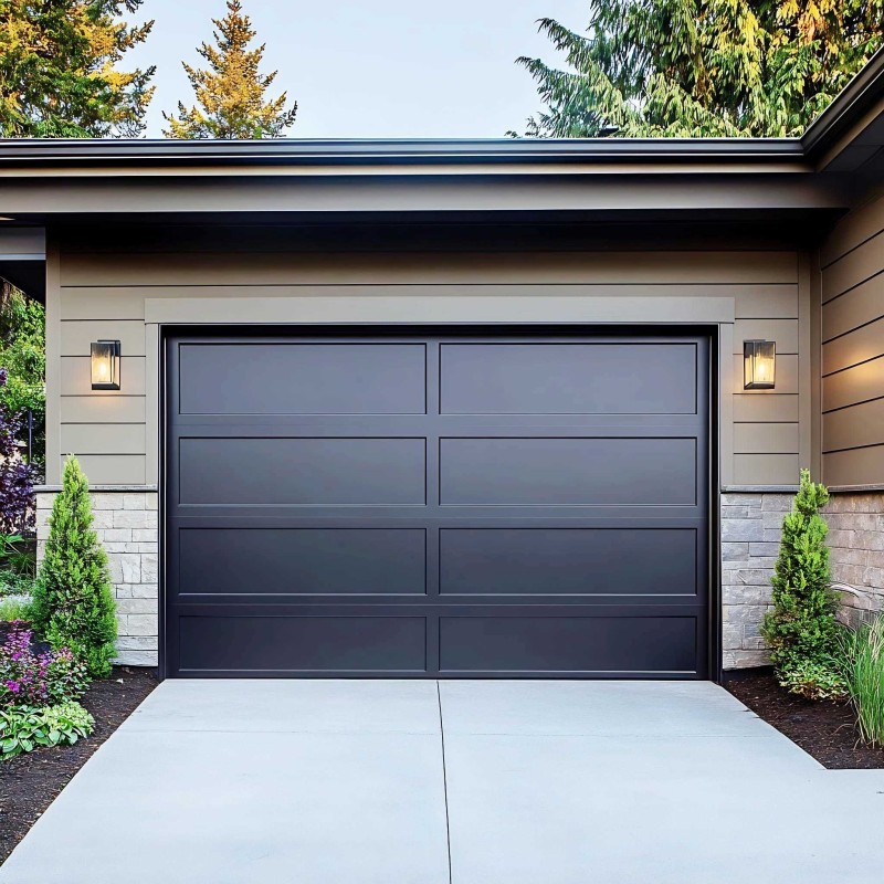 Insulated 3.0mm Aluminum Sectional Garage Door With Automatic Opener System