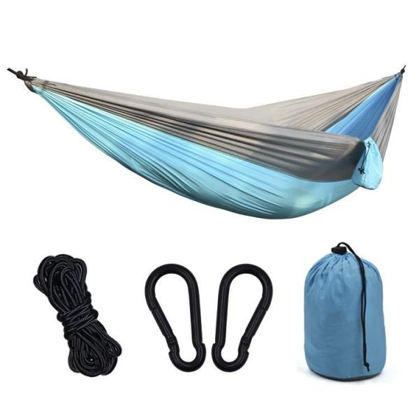Camping Hammock with Mosquito Net, Hammocks with 13ft Tree Straps Carabiners, Automatic Quick Open Outdoor