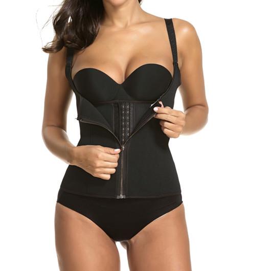 Adjustable OEM Zipper Waist Trainer Corset Neoprene Ultra Sweat