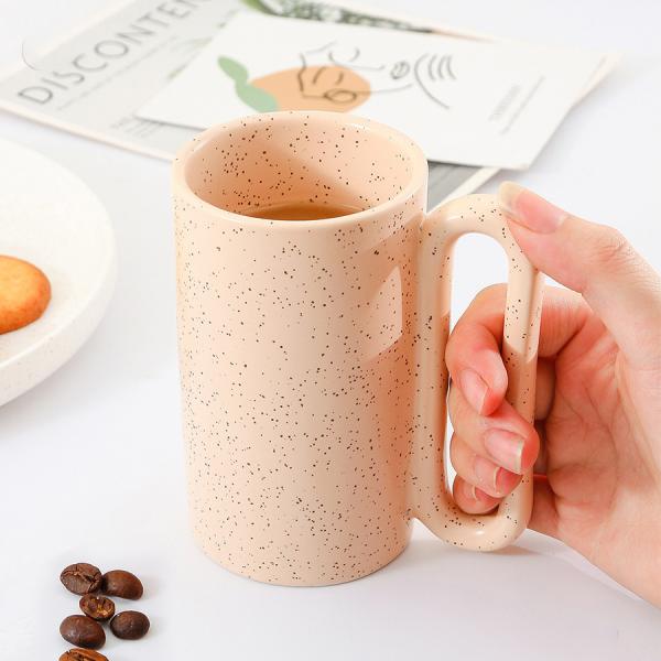 Savall Tropical Ceramic Cup With Long Handle Vintage Spray