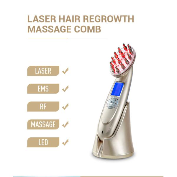 1100MAH POLYMER BATTERY Hair Growth Comb with RF Light Therapy and USB Charging Cable