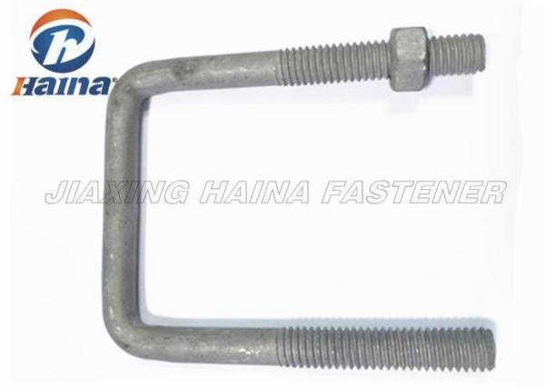 OEM Steel MS Gr4.8 High Tensile Custom Fasteners Gr8.8 Square Bend U Shaped Bolts M16 Diameter